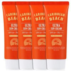 캐리비안비치 대용량 톤업 썬크림 60ml 4개 (SPF50+ PA+++)