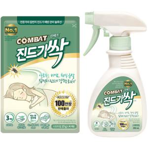 진드기싹 스프레이 290ml 시트 4개입 세트