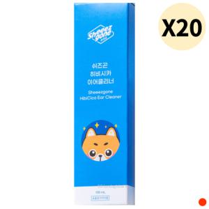 쉬즈곤 강아지 고양이 귀세정제 히비시카 130ml X20