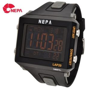 네파 NEPA 시계 빅페이스 N230 BK/G 남성용 손목시계 우레탄밴드