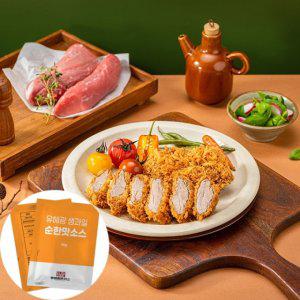 유혜광 수제통안심돈까스 8장(240g x 4팩)+순한맛소스 50g x 4봉