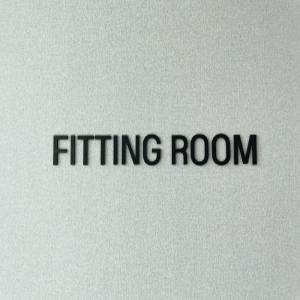 FITTING ROOM 레터링 스티커 아크릴 무광 글자 문구 피팅룸 탈의실 도어사인