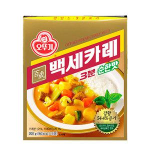 오뚜기 3분 백세카레 순한맛 200g (25.2.9까지)