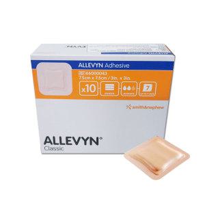 S&N 알레빈 애드히시브 7.5cmx7.5cm 10매 Allevyn Adhesive 드레싱 밴드