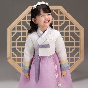 [더예한복(Theye hanbok)][더예한복] QT800-보라승희 여아 아동한복