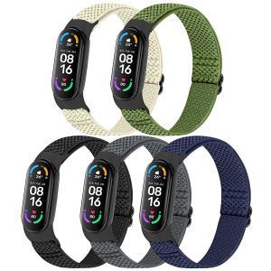 TumpCez Xiaomi Mi Band 7 6 5 4 3Amazfit 밴드 스트랩과 호환되는 솔로 루프 나일론 밴드, 조절 가능한 통