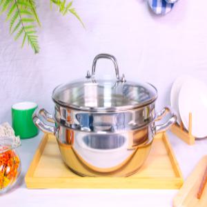 하슬라 IH 이유식 스텐 찜기 찜냄비 채반 올스텐 인덕션 2단 찜기 32cm