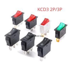 라이트 전원 스위치 포함 KCD3 로커 ON-OFF-ON 2/3 위치 핀 전기 장비 16A 250V 20A 125V AC 5 개