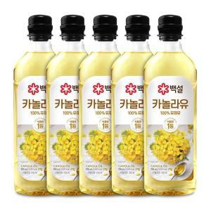 백설 카놀라유 900ml 5병