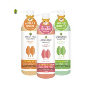 강아지 용품 호호바오일 그린트리 린스 750ml 샴푸 애견 목욕