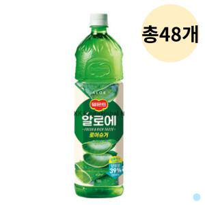 델몬트 주스 알로에 로어슈거 음료 탕비실 1.5L 총48p