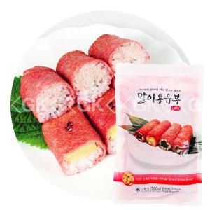 지케이푸드 냉동 말이용 롤유부 900g (15매입) 분홍색 초밥 김밥재료