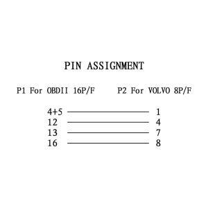 볼보 OBD2 8 핀 자동차 진단 도구 16 케이블 트럭 헤비 듀티 어댑터 커넥터 2 스캐너
