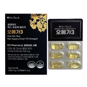 DR CHECK 원퍼데이 맥스 초임계 알티지 오메가3 1380mg x 30캡슐 1개 / 써클