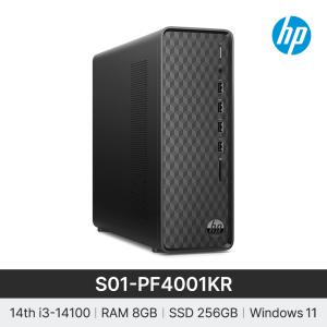 HP 데스크탑 S01-PF4001KR 슬림PC 14세대 코어 i3 8GB 256GB 정품 Win11 사무용 학생용 인강용