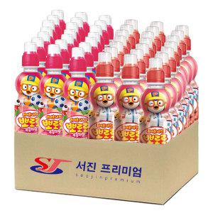 팔도 뽀로로 어린이 음료수 235ml 2종(딸기맛+복숭아맛) 총42개