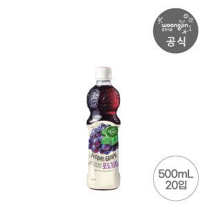 웅진식품 자연은 포도주스 500mL 20개