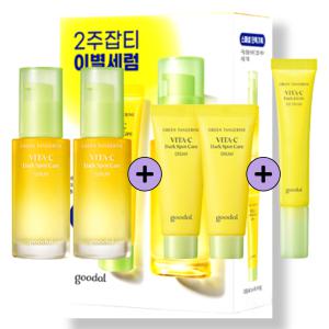 구달 청귤 비타C 잡티케어 세럼 더블 시너지 세트 1개 (세럼 30ml2+크림 40ml2+아이크림 15ml)