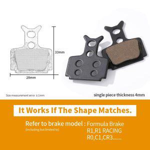 호환 포뮬러 원/메가/R1/RX 산악 자전거 용 세미 메탈 디스크 브레이크 패드 2 쌍 부품