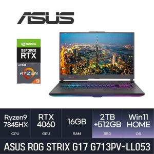 HMC ASUS ROG STRIX G17 G713PV-LL053 ( Win11 / NVME 2TB+512GB ) 사은품+ 마우스/파우치