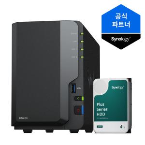 시놀로지 나스 2베이 NAS DS223 (4TBx1) 정품 HDD HAT3300