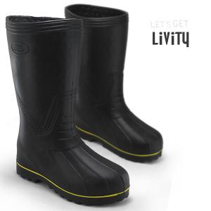 LIVITY 250~280mm 초경량EVA 방수긴장화 레인부츠 작업화 텃밭장화 남자장화 S8061