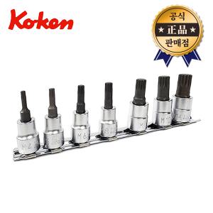 코겐 12각비트소켓레일세트 RS3020 7-L50 별소켓 3/8인치 7pcs 별비트