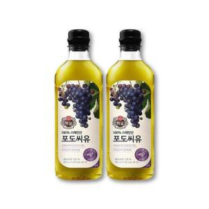 백설 포도씨유-900ml 2개