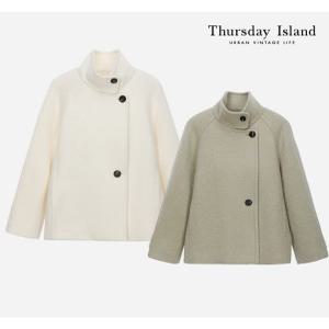 [써스데이아일랜드][Thursday Island] 하이넥 하프 코트(T228MCT245W)