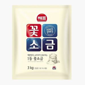 해표 꽃소금3kg 천일염