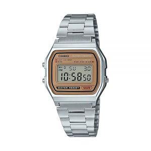 Casio 카시오 남성용 캐주얼 클래식 디지탈 브레이슬릿 시계 실버 (A158WEA-9CF) 200278