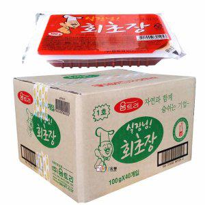 움트리/회초장 100g x40개 박스ㅡ횟집 배달용 일회용 초고추장/무.배