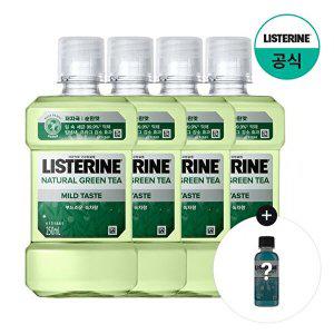 [리스테린][쿨민트마일드100ml증정] 리스테린 내추럴 그린티 마일드 250ml x4