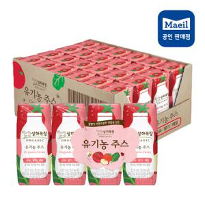 매일유업 상하 유기농주스 사과딸기케일 125ml 24팩