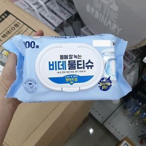 물에 잘 녹는 비데물티슈 100매