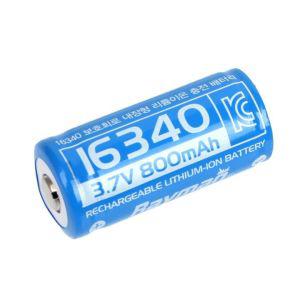 레이맨 16340 리튬이온 충전지 용량 800mAh 보호회로 내장 KC인증 배터리