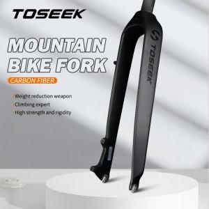 TOSEEK-매트 3K 탄소 섬유 산악 자전거 포크, 1-1/8 인치단단한 디스크 브레이크 MTB 26/27.5/29er 스트레