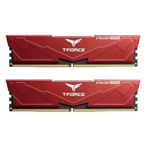 팀그룹 T 포스 벌칸 DDR5 32GB (2x16GB) 6400 CL40 데스크탑 메모리 모듈 RAM 레드 (FLRD532G6400HC40BDC01