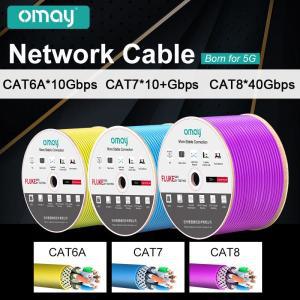 케이블 Cat6A/7/8 Fulk 이더넷 S/FTP 22/23AWG LSZH OFC 솔리드 순수 베어 구리 와이어, 2000/600MHz UTP P