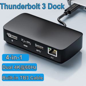 허브 HDMI 듀얼 USB 3 독 디스플레이 MST 0 RJ45 TB3/4 포트 선더볼트 60Hz 기가바이트 4K 노트북용 프로