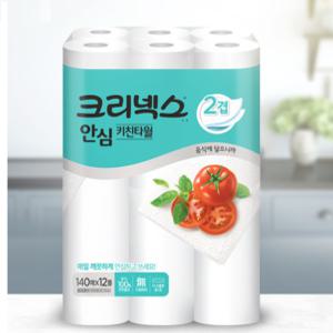 크리넥스 키친타올 140매 X 12롤 퀄리티+가성비