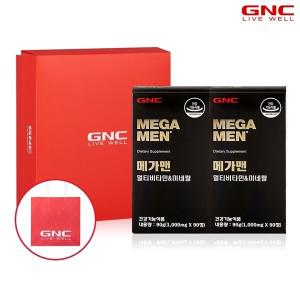 [선물박스+쇼핑백 증정] GNC 메가맨 멀티비타민 앤 미네랄 (90정)45일분 x 2개세트