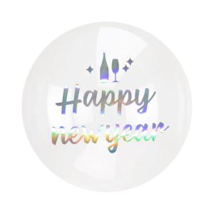 HAPPY NEW YEAR 스티커 (필기체_실버) 해피뉴이어