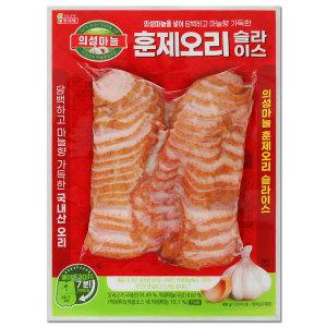 롯데푸드 의성마늘 훈제오리 슬라이스 400g