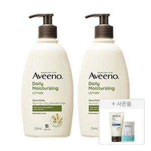 아비노 데일리모이스쳐라이징 로션, 354ml, 2개 + 증정(스킨릴리프 바디워시 30ml 1개 + 오트 젤 모이스처라이저 6ml, 1개)