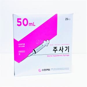 한국백신 일회용 멸균 주사기 50CC 18G 25개