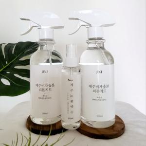 [제주산100%] 제주비자숲본 피톤치드 편백나무 스프레이 500ml x 2개+(1개 휴대용100ml) 편백수 새집증후군