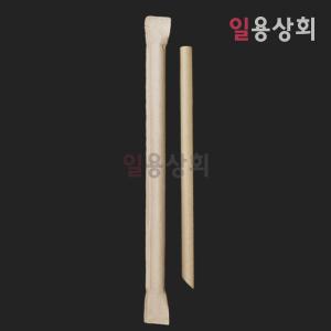 사선컷팅 버블티 21cm 종이빨대 HC 개별포장 2000개 크라프트