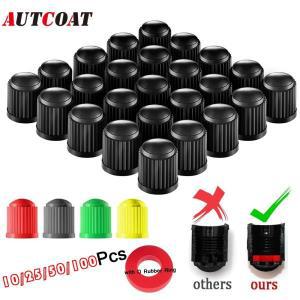 AUTCOAT 타이어 스템 밸브 캡, O 고무 링 포함, 자동차, SUV, 자전거 및 자전거, 트럭, 바이크 오토바이용