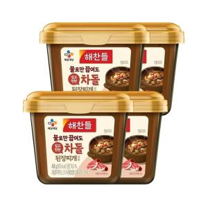 해찬들 물로만끓여도 깊고진한 차돌된장된장찌개양념 450g x4개